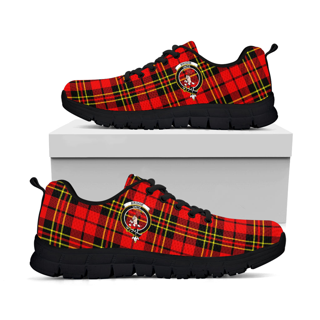 Brodie Modern Tartan Sneakers with Family Crest - Tartan Vibes Clothing