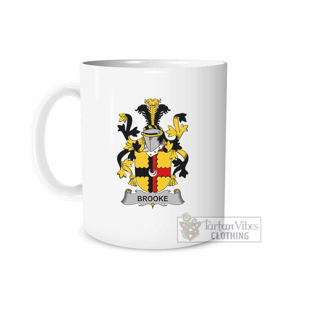 Tartan Vibes Clothing Brooke Irish Clan Coat of Arms Ceramic Mug