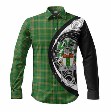 Brophy Irish Clan Long Sleeve Button Shirt Celtic Circle Style Men's Shirt S - Tartan Vibes Clothing