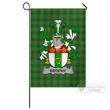 Brophy Irish Clan Tartan Flag with Coat of Arms