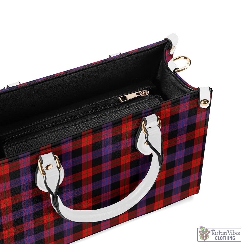 Tartan Vibes Clothing Broun Modern Tartan Luxury Leather Handbags