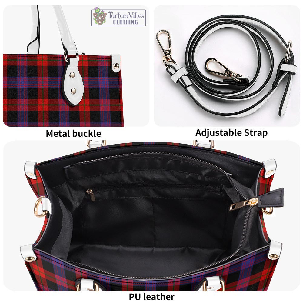 Tartan Vibes Clothing Broun Modern Tartan Luxury Leather Handbags