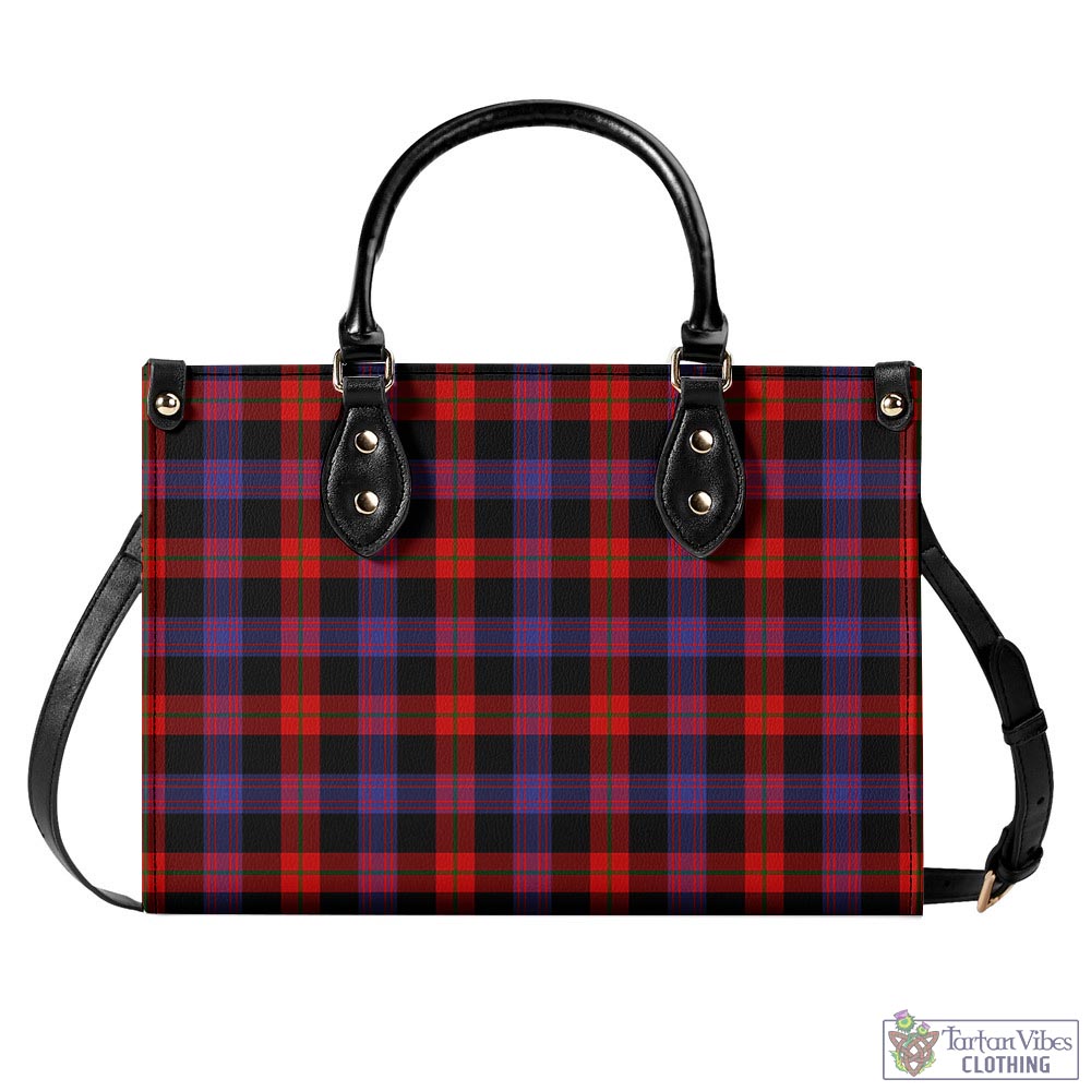 Tartan Vibes Clothing Broun Modern Tartan Luxury Leather Handbags