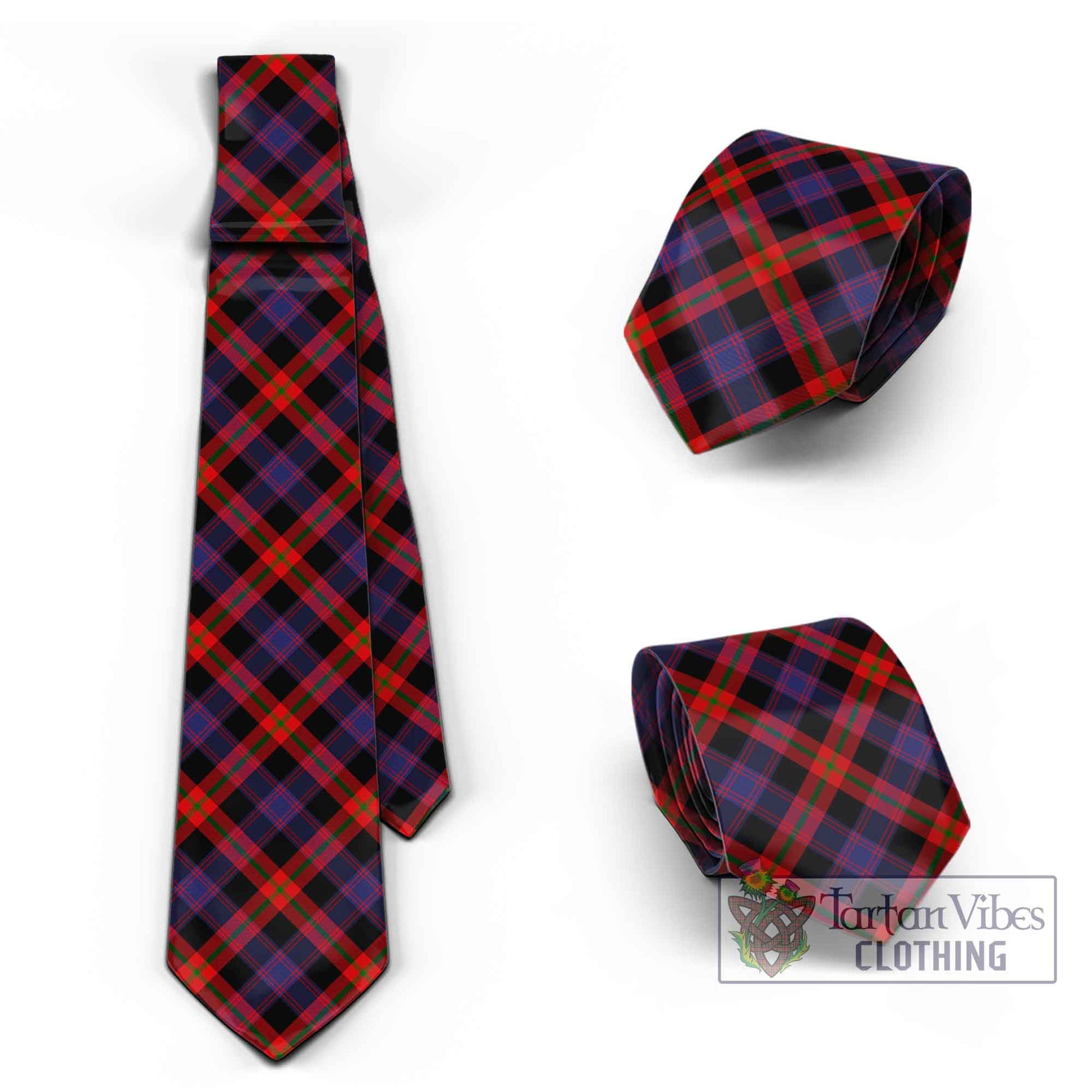 Tartan Vibes Clothing Broun Modern Tartan Classic Necktie Cross Style