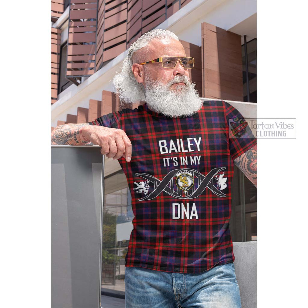 Tartan Vibes Clothing Broun Modern Tartan Cotton T-shirt with Family Crest DNA In Me Style