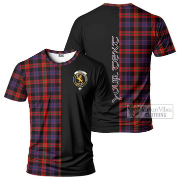 Broun Modern Tartan T-Shirt with Family Crest and Half Of Me Style