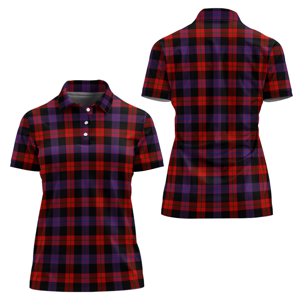 Broun Modern Tartan Polo Shirt For Women Women - Tartanvibesclothing