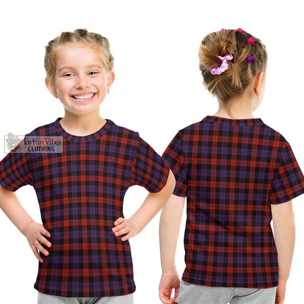 Broun Modern Tartan Kid T-Shirt Youth XL Size14 - Tartanvibesclothing Shop