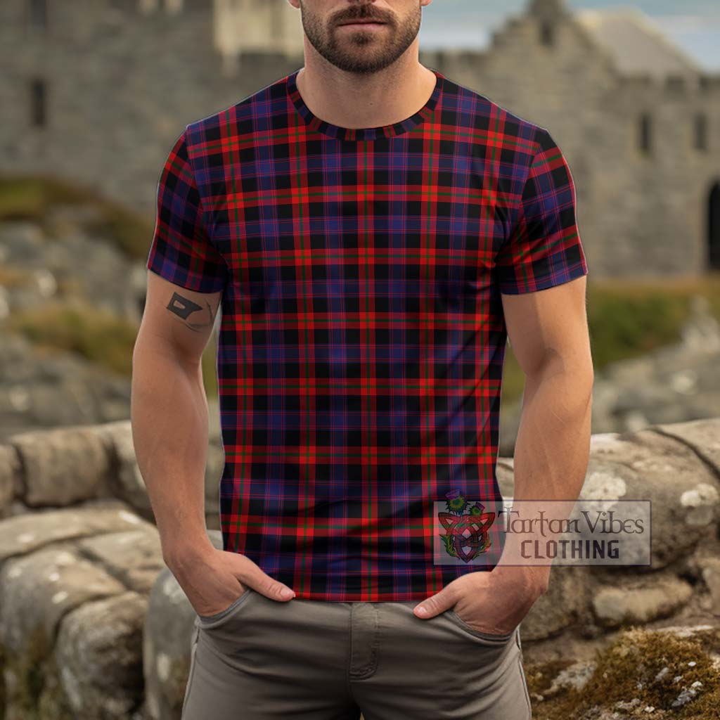 Broun Modern Tartan Cotton T-Shirt Men's Shirt - Tartanvibesclothing Shop