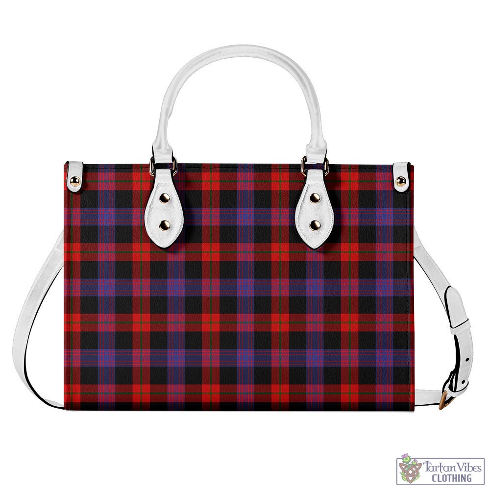 Tartan Vibes Clothing Broun Modern Tartan Luxury Leather Handbags