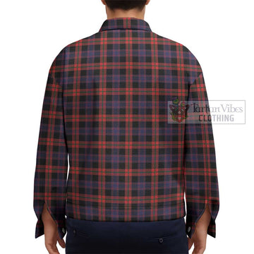 Broun Modern Tartan Unisex Lapel Cotton Jacket