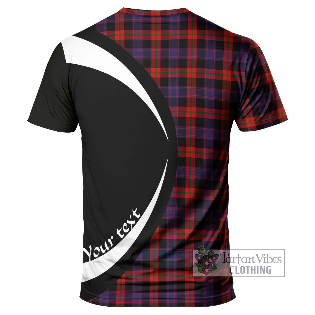 Tartan Vibes Clothing Broun Modern Tartan T-Shirt with Family Crest Circle Style