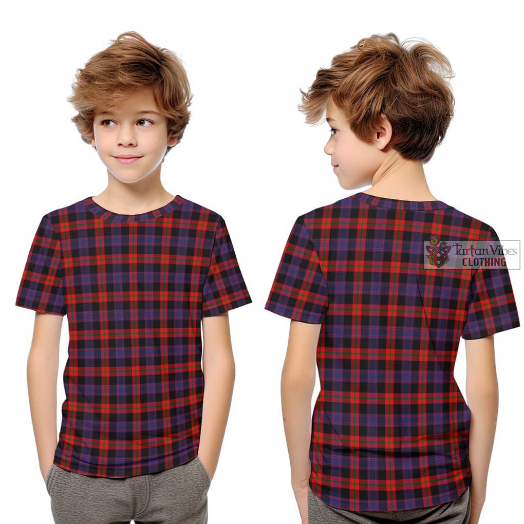 Broun Modern Tartan Kid T-Shirt - Tartanvibesclothing Shop