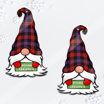 Broun Modern Gnome Christmas Ornament with His Tartan Christmas Hat