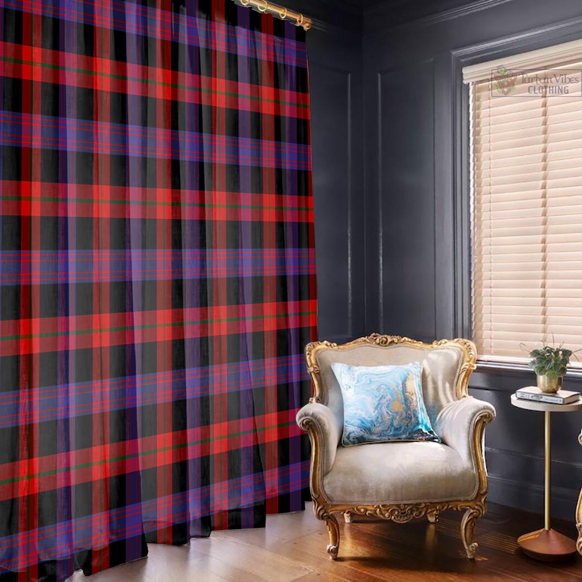 Broun Modern Tartan Window Curtain