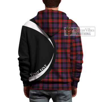 Broun Modern Tartan Hoodie with Family Crest Circle Style