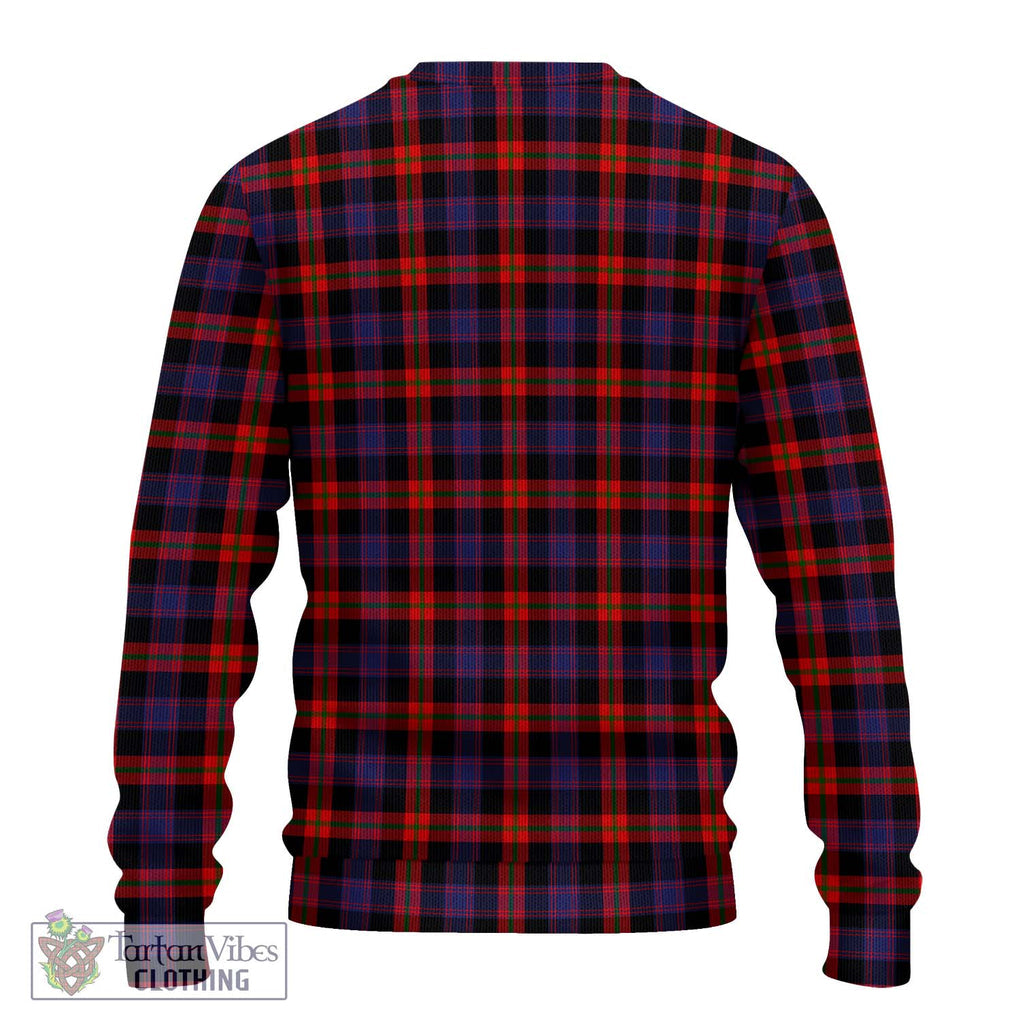 Broun Modern Tartan Knitted Sweater with Family Crest DNA In Me Style - Tartanvibesclothing Shop