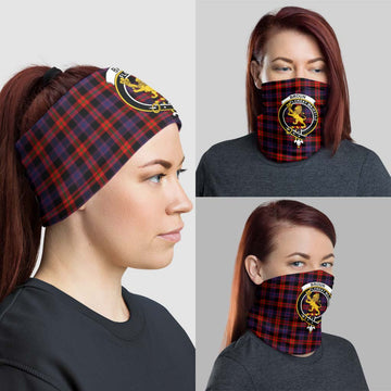 Broun Modern Tartan Neck Gaiters, Tartan Bandanas, Tartan Head Band with Family Crest