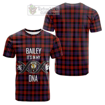 Broun Modern Tartan Cotton T-shirt with Family Crest DNA In Me Style