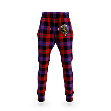 Broun Modern Tartan Joggers Pants with Family Crest