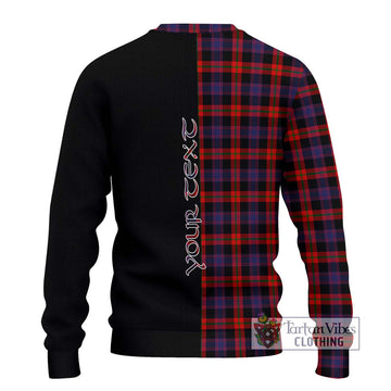 Broun Modern Tartan Ugly Sweater with Family Crest and Half Of Me Style