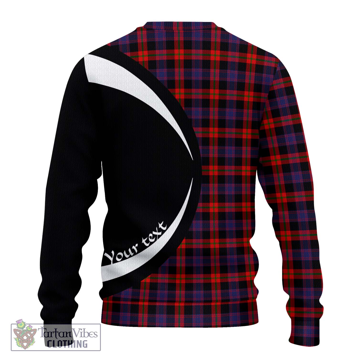 Broun Modern Tartan Ugly Sweater with Family Crest Circle Style - Tartan Vibes Clothing