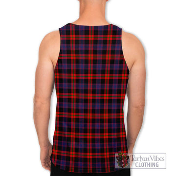 Broun Modern Tartan Men's Tank Top with Family Crest DNA In Me Style