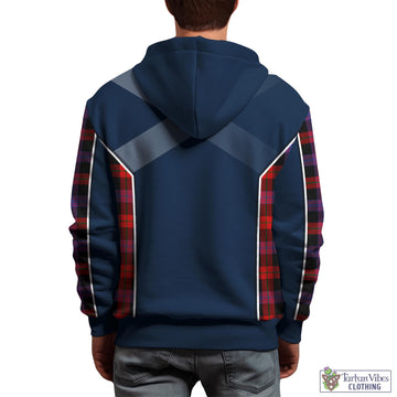 Broun Modern Tartan Hoodie with Family Crest and Lion Rampant Vibes Sport Style