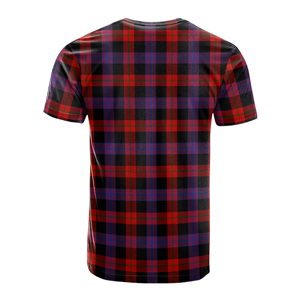 Broun Modern Tartan T-Shirt with Family Crest - Tartan Vibes Clothing