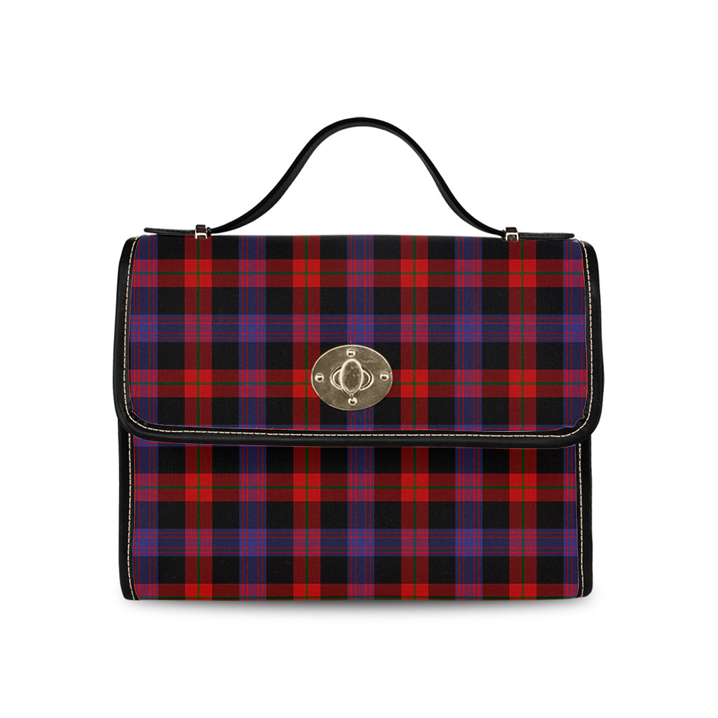 Broun Modern Tartan Leather Strap Waterproof Canvas Bag - Tartanvibesclothing