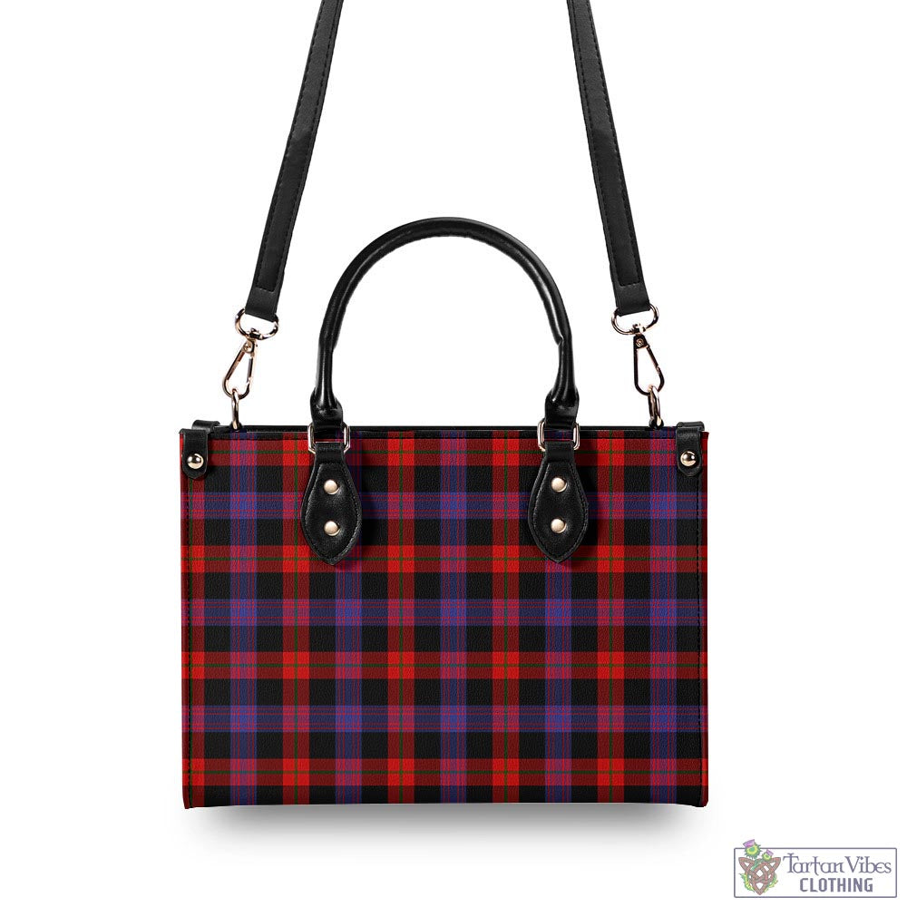 Tartan Vibes Clothing Broun Modern Tartan Luxury Leather Handbags