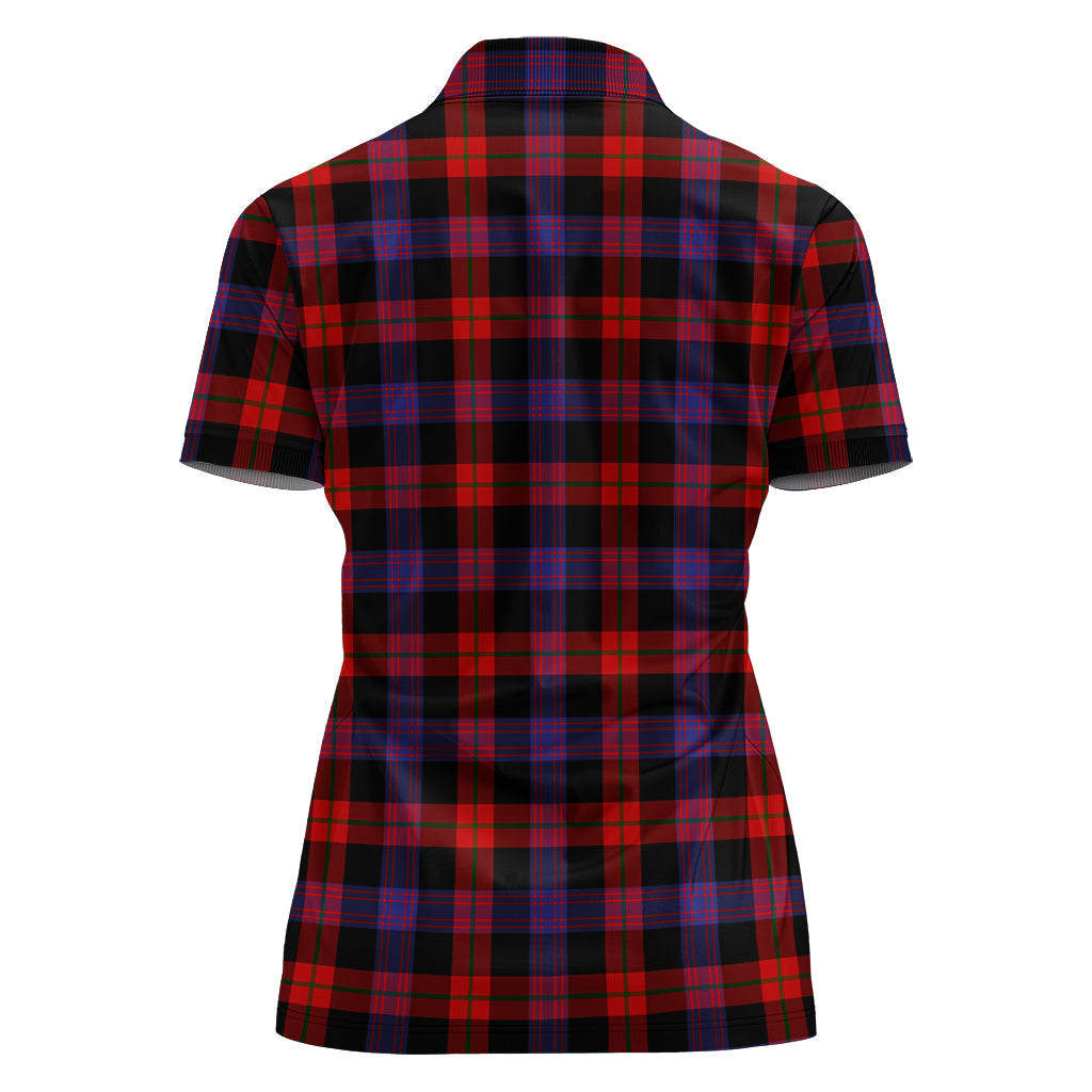 Broun Modern Tartan Polo Shirt For Women - Tartanvibesclothing
