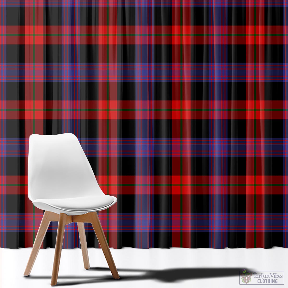 Broun Modern Tartan Window Curtain