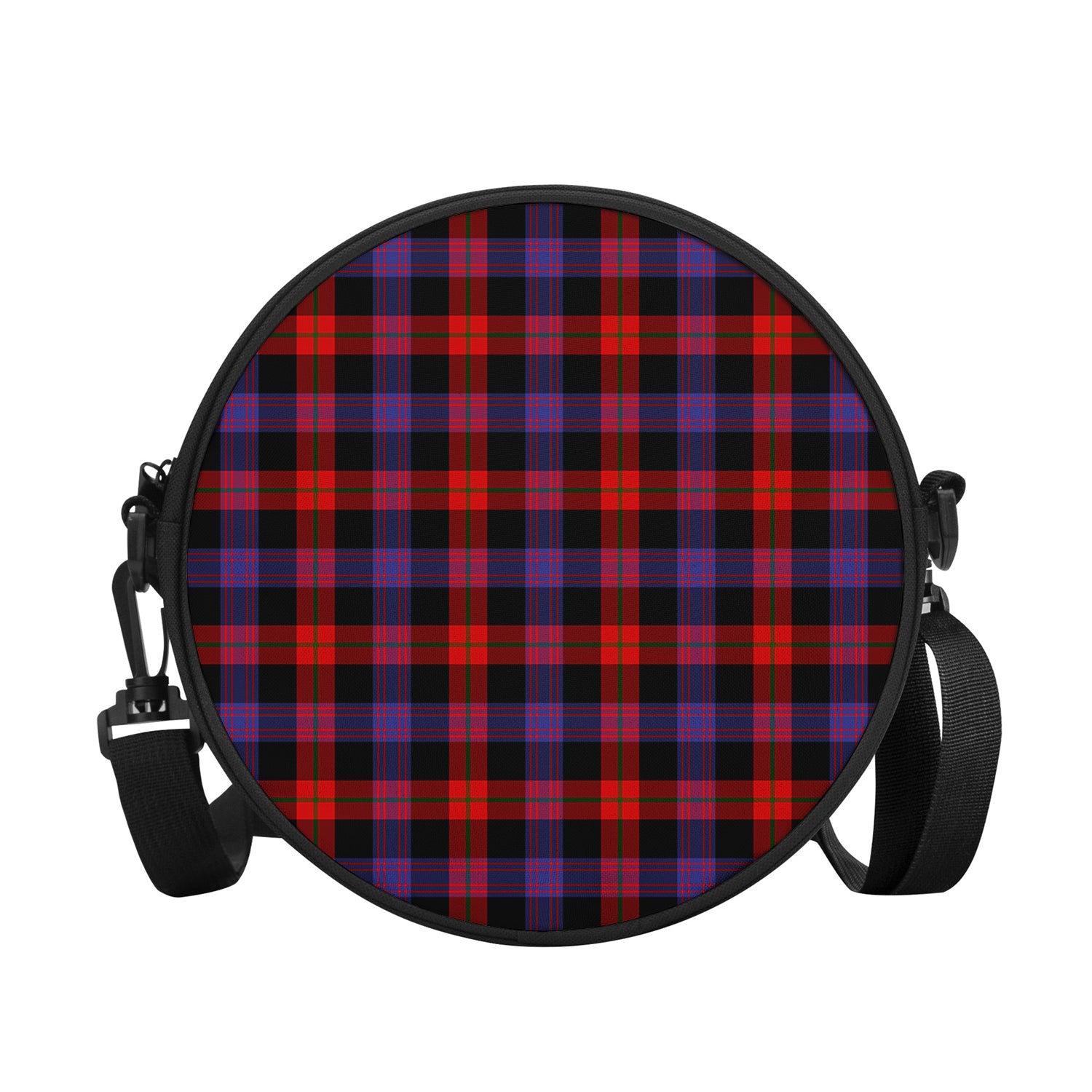 Broun Modern Tartan Round Satchel Bags - Tartanvibesclothing