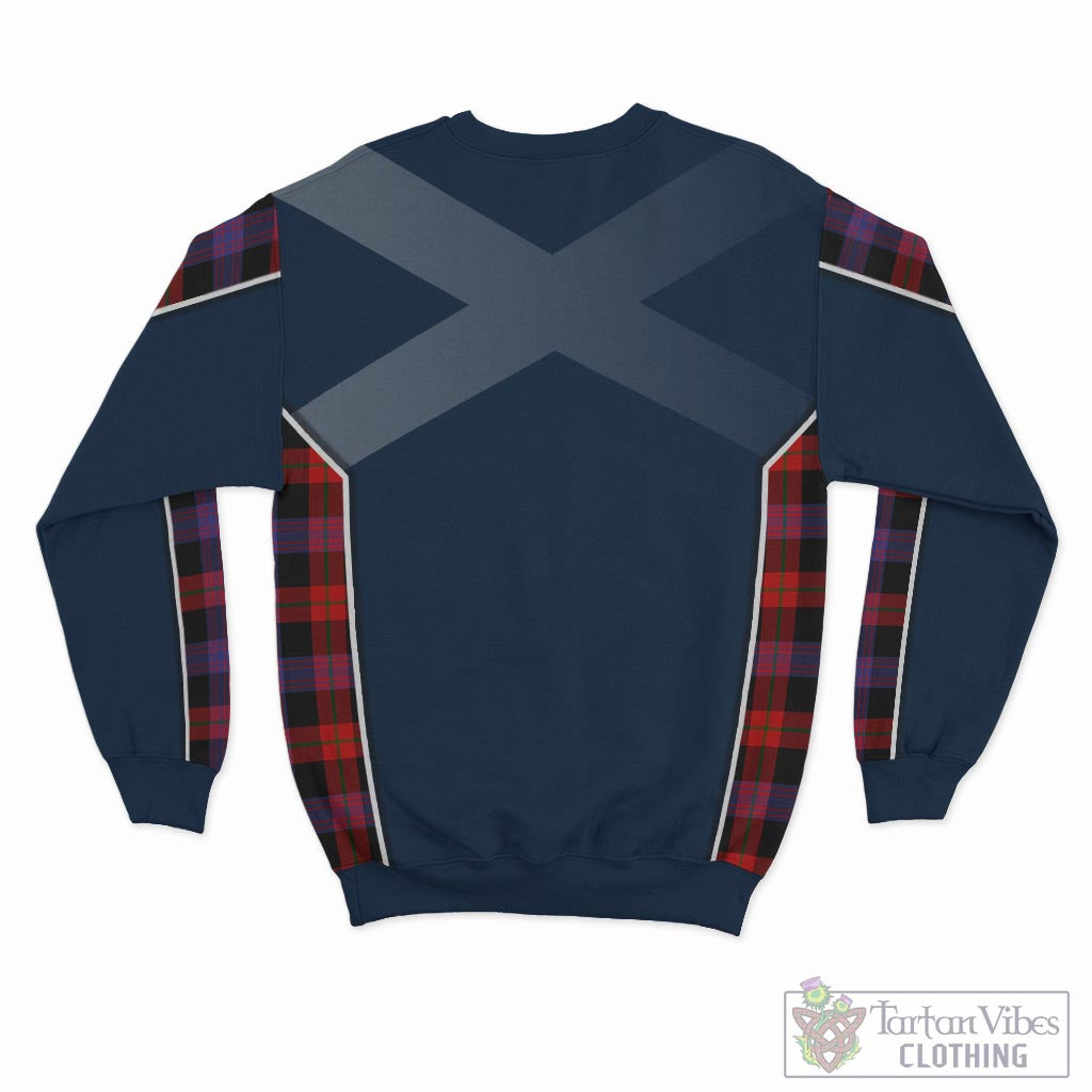 Tartan Vibes Clothing Broun Modern Tartan Sweatshirt with Family Crest and Scottish Thistle Vibes Sport Style