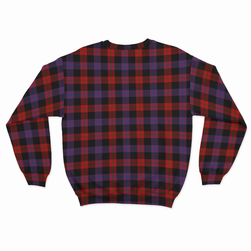 Broun Modern Tartan Sweatshirt with Family Crest - Tartan Vibes Clothing