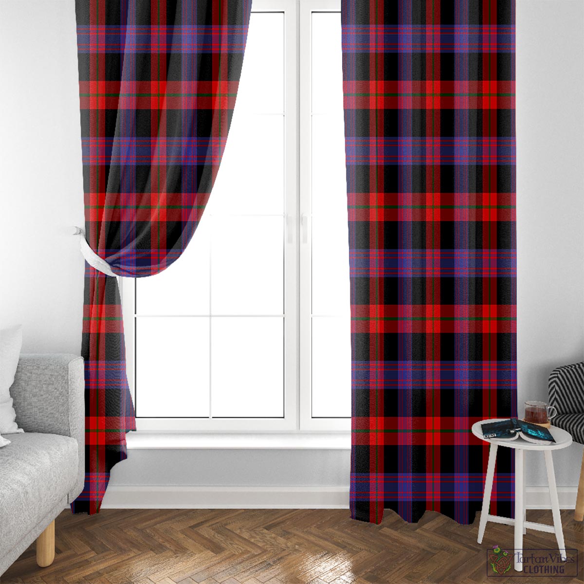 Broun Modern Tartan Window Curtain