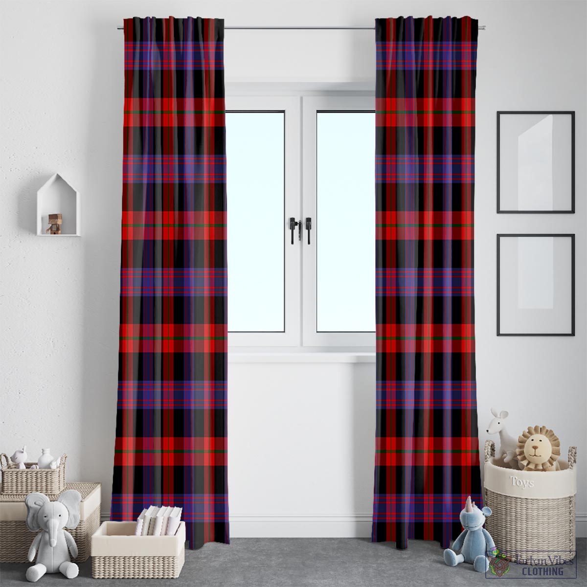 Broun Modern Tartan Window Curtain