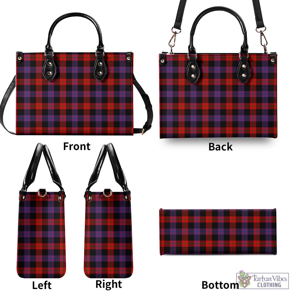 Tartan Vibes Clothing Broun Modern Tartan Luxury Leather Handbags