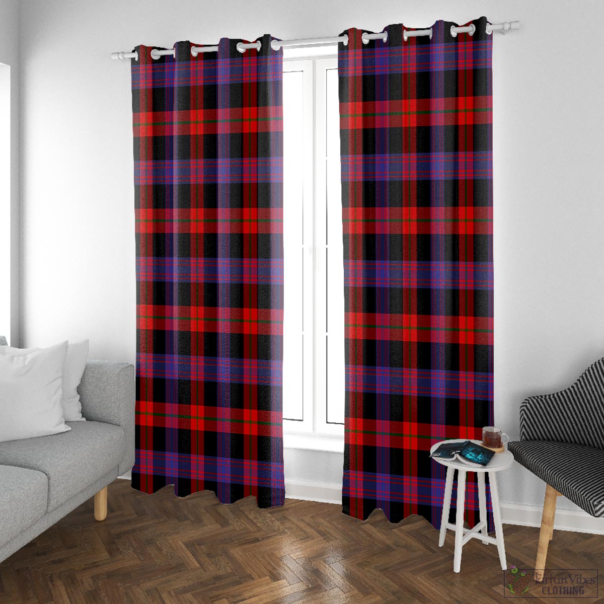 Broun Modern Tartan Window Curtain