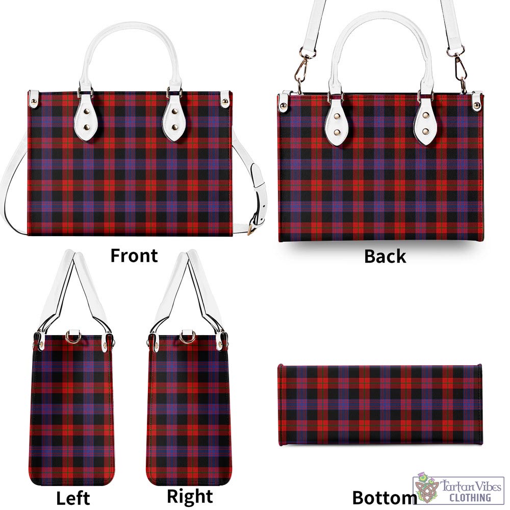 Tartan Vibes Clothing Broun Modern Tartan Luxury Leather Handbags