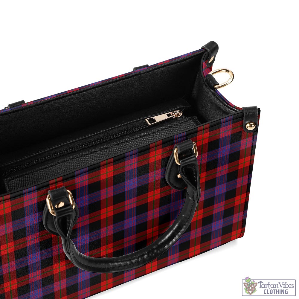 Tartan Vibes Clothing Broun Modern Tartan Luxury Leather Handbags