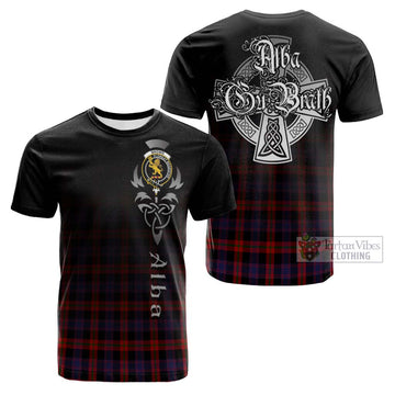 Brown (Broun) Tartan Cotton T-shirt Featuring Alba Gu Brath Family Crest Celtic Inspired Kid's Shirt - Tartan Vibes Clothing