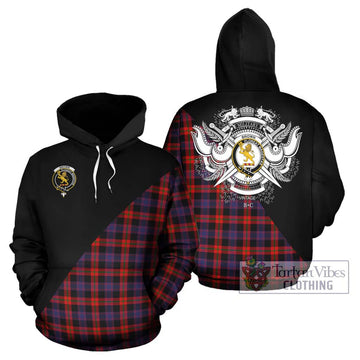 Brown (Broun) Tartan Hoodie with Family Crest and Military Logo Style Zip Hoodie - Tartan Vibes Clothing