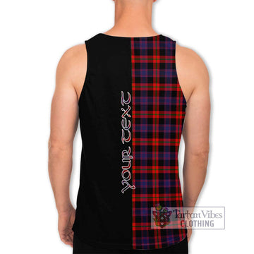 Brown (Broun) Tartan Men's Tank Top with Family Crest and Half Of Me Style - Tartan Vibes Clothing