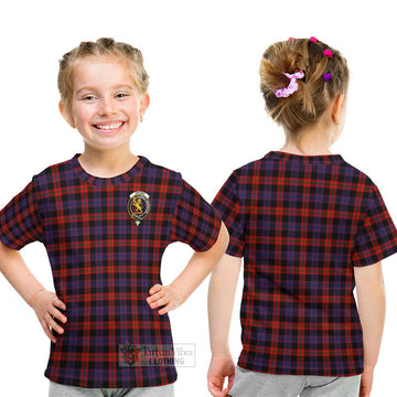 Brown (Broun) Tartan Kid T-Shirt with Family Crest - Tartan Vibes Clothing