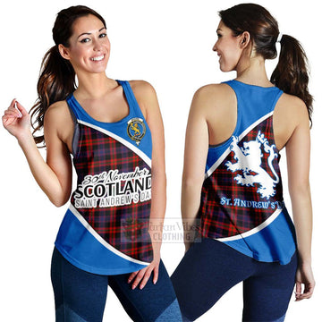 Brown (Broun) Family Crest Tartan Women's Racerback Tanks Celebrate Saint Andrew's Day in Style 4XL - Tartan Vibes Clothing