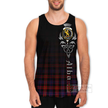 Brown (Broun) Tartan Men's Tank Top Featuring Alba Gu Brath Family Crest Celtic Inspired Men - Tartan Vibes Clothing