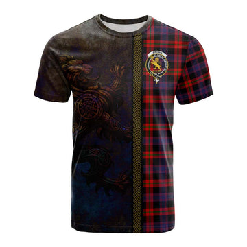 Brown (Broun) Tartan Family Crest Cotton T-shirt Alba Gu Brath Be Brave Lion Ancient Style Kid's Shirt - Tartan Vibes Clothing
