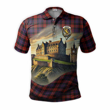 Brown (Broun) Tartan Family Crest Polo Shirt with Scottish Ancient Castle Style Kid - Tartan Vibes Clothing